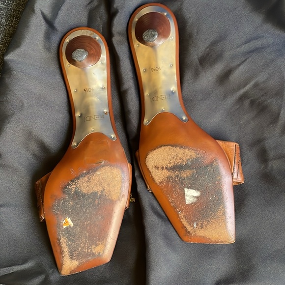 Authentic Fendi Leather Sandals - Picture 5 of 16